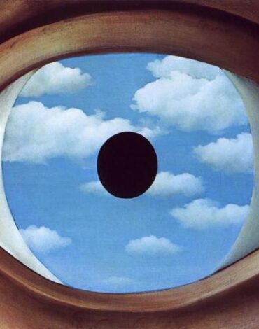 O Falso Espelho (1928) - RenÃ© Magritte. Leia mais: https://tcastro.com/exporvisoes/2019/05/24/o-falso-espelho/